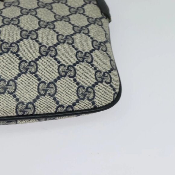 GUCCI GG Supreme Sherry Line Shoulder Bag PVC Navy Gold 904 02 047 Auth SW846 - Picture 5 of 16